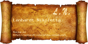Lenhardt Nikoletta névjegykártya