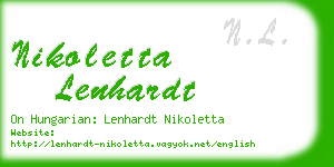 nikoletta lenhardt business card